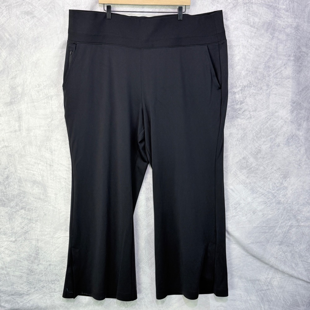 Athleta Venice Wide Leg Pants Womens sz 3X Black Travel Workwear Yoga minimalist